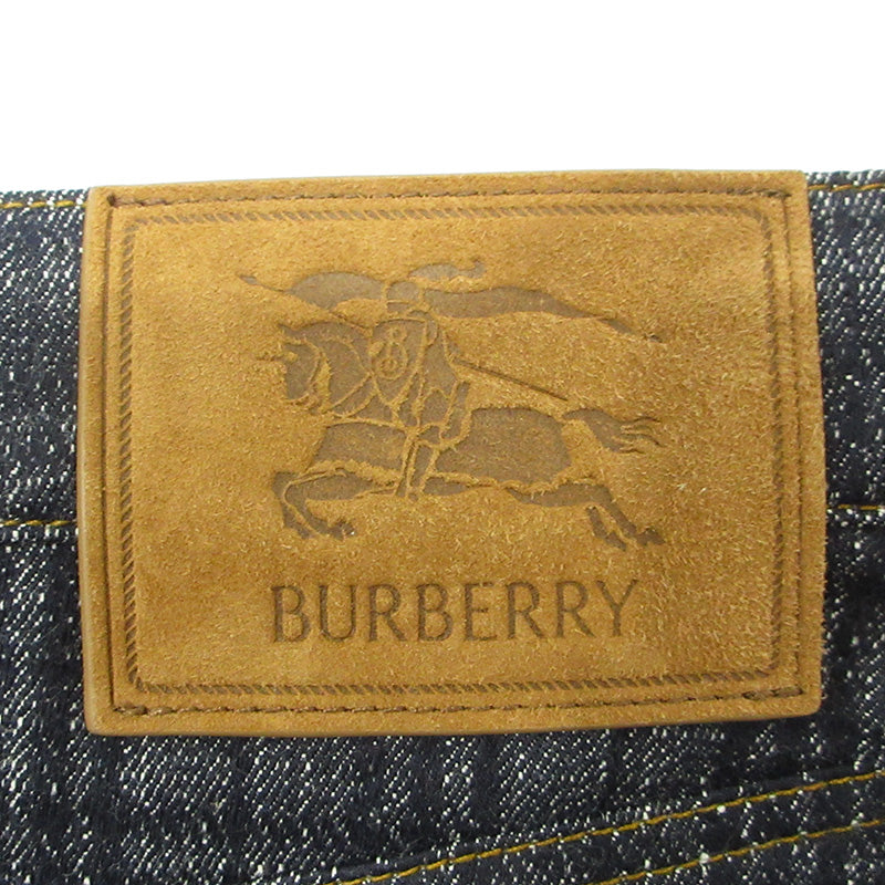 BURBERRY | バーバリー Check Denim Shorrs チェックデニムショーツ 25AW 総柄ショートデニムパンツ DEXTER JEAN ボタンフライ ショートパンツ 8109936 ネイビー サイズ：36【三重本店】
