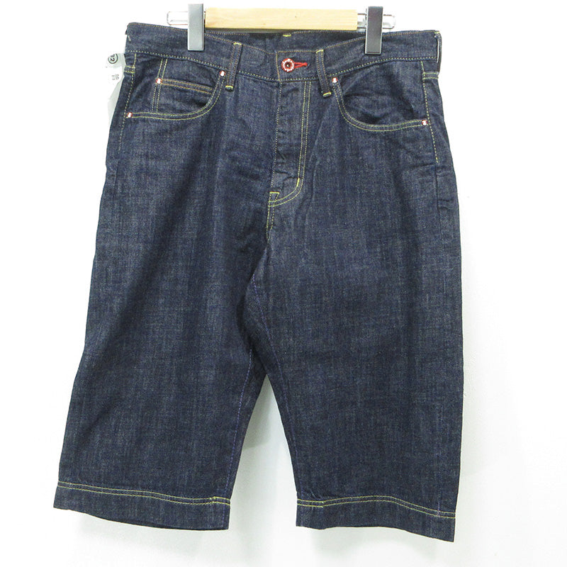 CUNE | キューン ジーパンショーツ 普通 U2 うさぎ刺繍 ジップフライデニムショートパンツ ハーフパンツ ショートパンツ ネイビー サイズ：32【三重本店】