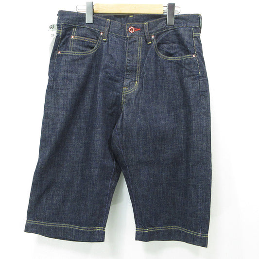 CUNE | キューン ジーパンショーツ 普通 U2 うさぎ刺繍 ジップフライデニムショートパンツ ハーフパンツ ショートパンツ ネイビー サイズ：32【三重本店】