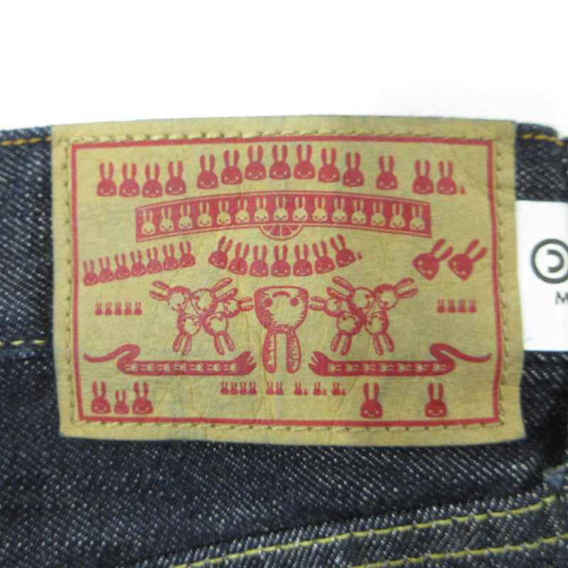 CUNE | キューン ジーパンショーツ 普通 U2 うさぎ刺繍 ジップフライデニムショートパンツ ハーフパンツ ショートパンツ ネイビー サイズ：32【三重本店】