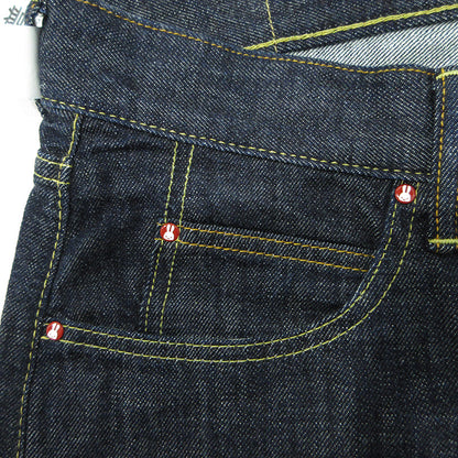 CUNE | キューン ジーパンショーツ 普通 U2 うさぎ刺繍 ジップフライデニムショートパンツ ハーフパンツ ショートパンツ ネイビー サイズ：32【三重本店】