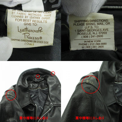 schott | ショット TRUCKER JACKET トラッカージャケット シングルライダースレザージャケット レザー 642 ブラック サイズ：34【三重本店】