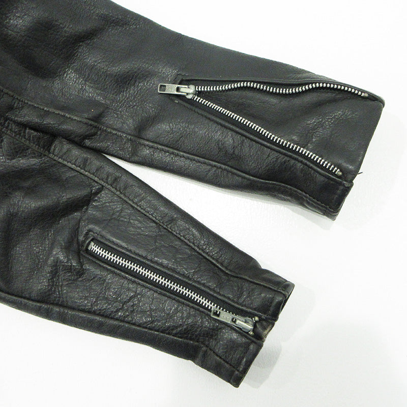 schott | ショット TRUCKER JACKET トラッカージャケット シングルライダースレザージャケット レザー 642 ブラック サイズ：34【三重本店】