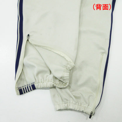 Needles | ニードルス Zipped Track Pant Poly Smooth ジップトラックパンツポリスムース ロゴ刺繍トラックパンツ パンツ MR289 ホワイト系×パープル アイボリー ライトベージュ サイズ：S【三重本店】
