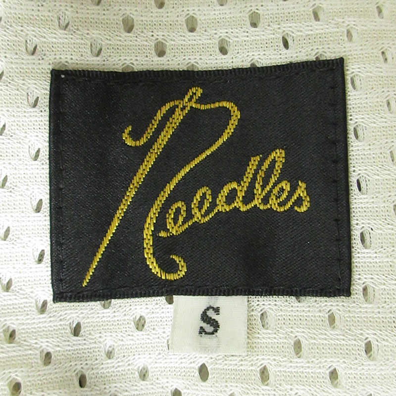 Needles | ニードルス Zipped Track Pant Poly Smooth ジップトラックパンツポリスムース ロゴ刺繍トラックパンツ パンツ MR289 ホワイト系×パープル アイボリー ライトベージュ サイズ：S【三重本店】