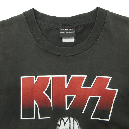 BAND TEE | バンドティー KISS キッスツアー半袖Tシャツ 90's Alive Worldwide 96-97 WALL OF FAME ウォールオブフェイムBODY 半袖Ｔシャツ ブラック系 チャコールグレー サイズ：不明【三重本店】