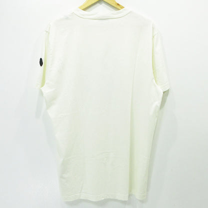 MONCLER | モンクレール ロゴプリント半袖Tシャツ シリコンワッペン 半袖Ｔシャツ K10918C00004 ホワイト アイボリー 生成り サイズ：XL【三重本店】