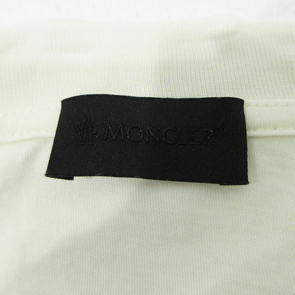MONCLER | モンクレール ロゴプリント半袖Tシャツ シリコンワッペン 半袖Ｔシャツ K10918C00004 ホワイト アイボリー 生成り サイズ：XL【三重本店】