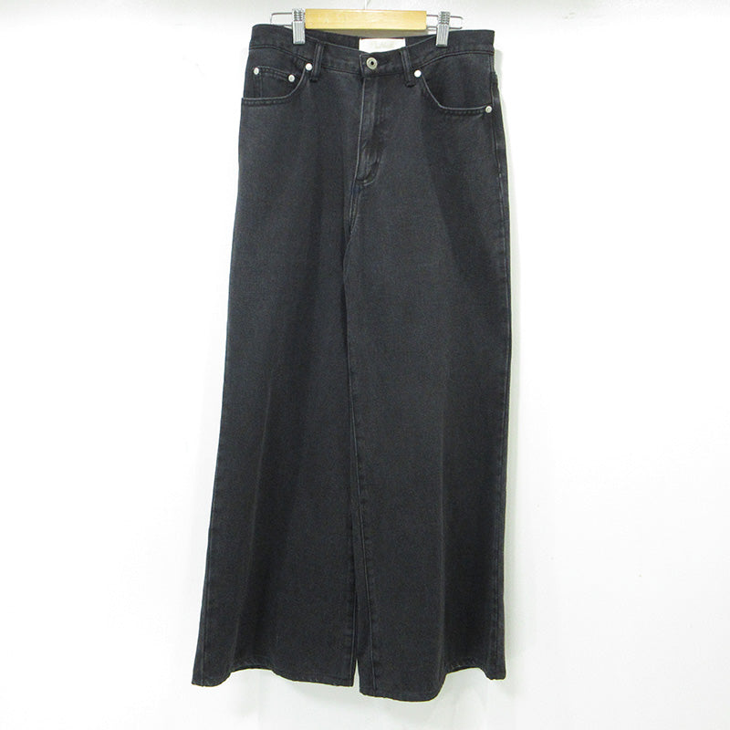 Plage | プラージュ DENIM SEMI FLARED ジップフライデニムパンツ デニムパンツ FY46 ブラック サイズ：38【三重本店】