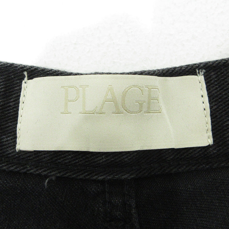 Plage | プラージュ DENIM SEMI FLARED ジップフライデニムパンツ デニムパンツ FY46 ブラック サイズ：38【三重本店】