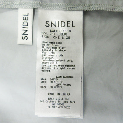 snidel | スナイデル フロントスリットボウタイブラウス フリル七分袖シャツ 長袖シャツ サイズ：ONE SIZE ブラウス SWFB231119 ライトブルー グレーブルー【三重本店】