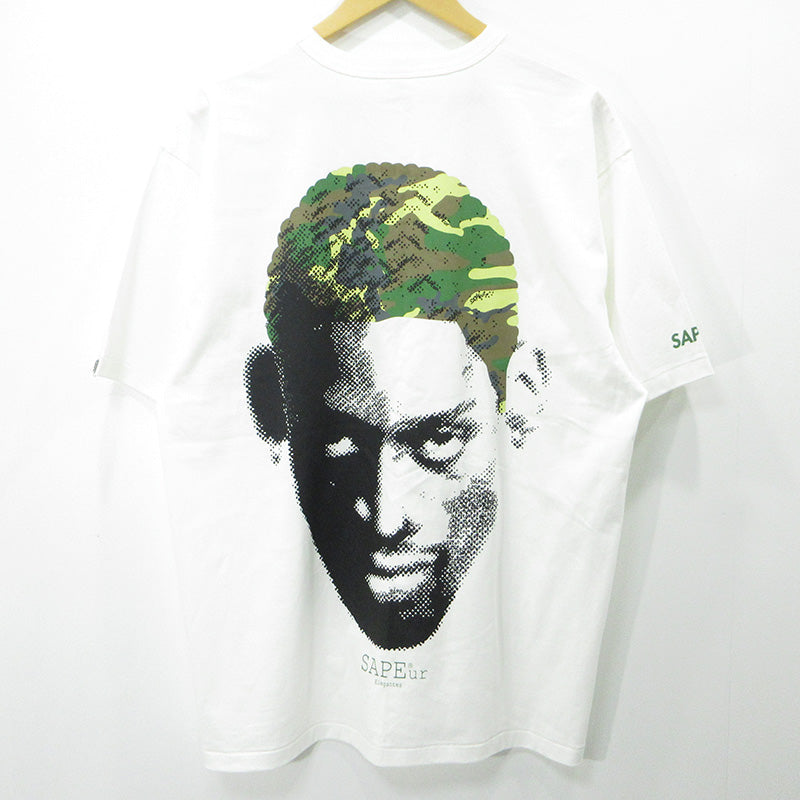 SAPEur | サプール A Elegantes アエレガンス カモフラージュHEAD ロッドマン半袖Tシャツ 迷彩柄 半袖Ｔシャツ ホワイト サイズ：XL【三重本店】