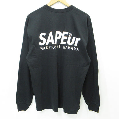 SAPEur | サプール HAMADA MUSIC CAMP長袖Tシャツ 浜田雅功 マサトシハマダ ロゴプリント 長袖Ｔシャツ A0025-087 ブラック サイズ：L【三重本店】