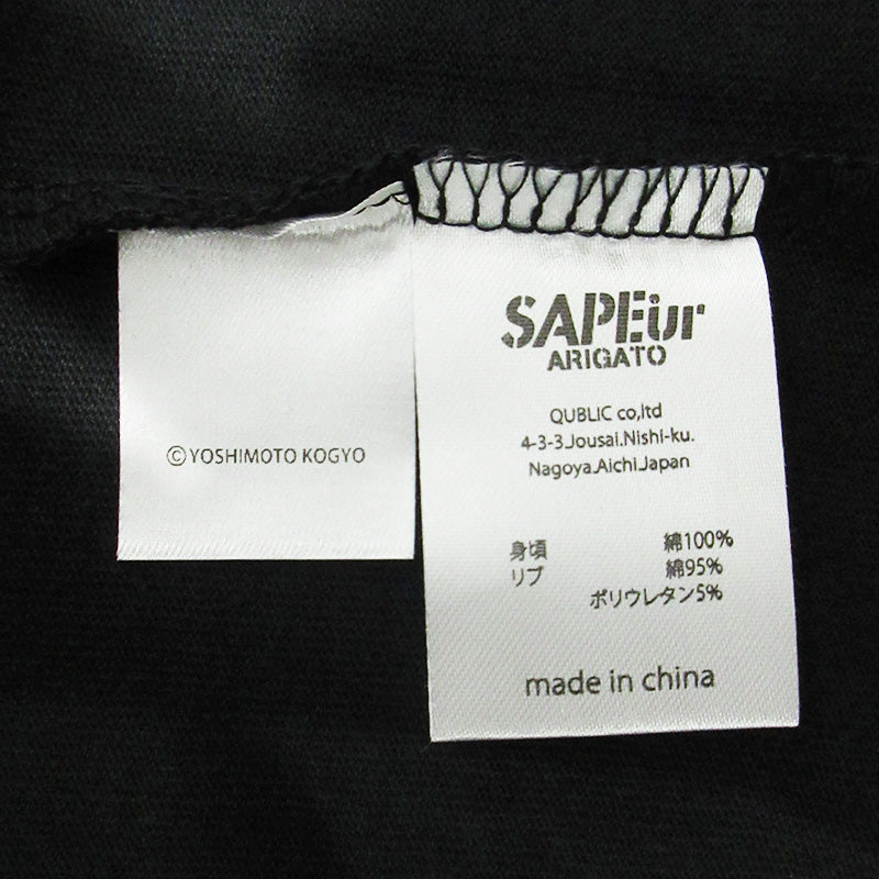 SAPEur | サプール HAMADA MUSIC CAMP長袖Tシャツ 浜田雅功 マサトシハマダ ロゴプリント 長袖Ｔシャツ A0025-087 ブラック サイズ：L【三重本店】