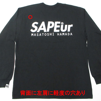 SAPEur | サプール HAMADA MUSIC CAMP長袖Tシャツ 浜田雅功 マサトシハマダ ロゴプリント 長袖Ｔシャツ A0025-087 ブラック サイズ：L【三重本店】