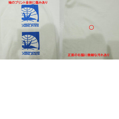 LIBERAIDERS | リベレイダース AIRLINE L/S TEE エアライン長袖Tシャツ 26SS ロゴプリント 長袖Ｔシャツ ホワイト サイズ：M【三重本店】