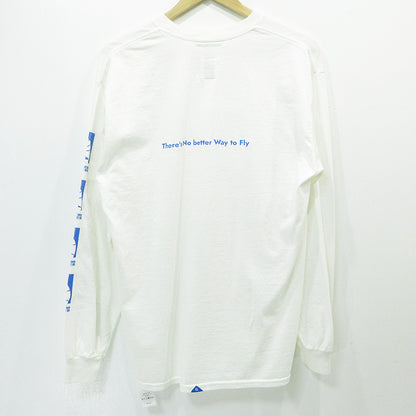 LIBERAIDERS | リベレイダース AIRLINE L/S TEE エアライン長袖Tシャツ 26SS ロゴプリント 長袖Ｔシャツ ホワイト サイズ：M【三重本店】