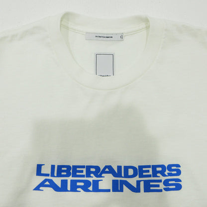 LIBERAIDERS | リベレイダース AIRLINE L/S TEE エアライン長袖Tシャツ 26SS ロゴプリント 長袖Ｔシャツ ホワイト サイズ：M【三重本店】