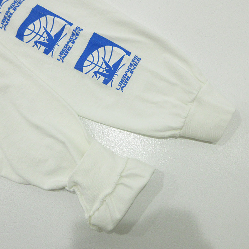 LIBERAIDERS | リベレイダース AIRLINE L/S TEE エアライン長袖Tシャツ 26SS ロゴプリント 長袖Ｔシャツ ホワイト サイズ：M【三重本店】