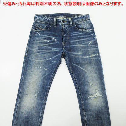 DIESEL | ディーゼル THOMMER-T USED加工ジップフライデニムパンツ ダメージ加工 ジョグジーンズ デニムパンツ ブルー サイズ：29【三重本店】