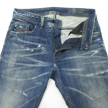 DIESEL | ディーゼル THOMMER-T USED加工ジップフライデニムパンツ ダメージ加工 ジョグジーンズ デニムパンツ ブルー サイズ：29【三重本店】
