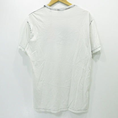 DIESEL | ディーゼル T-DIEGOR-E6 ロゴプリント半袖Tシャツ 半袖Ｔシャツ A06534 ホワイト×グレー サイズ：XL【三重本店】