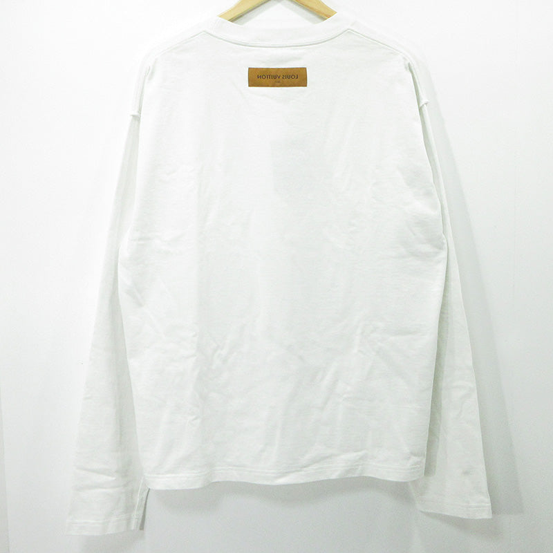 LOUIS VUITTON | ルイ・ヴィトン インサイドアウト ロゴワッペン長袖Tシャツ 長袖Ｔシャツ RM191 JYN HGY88W ホワイト サイズ：XL【三重本店】