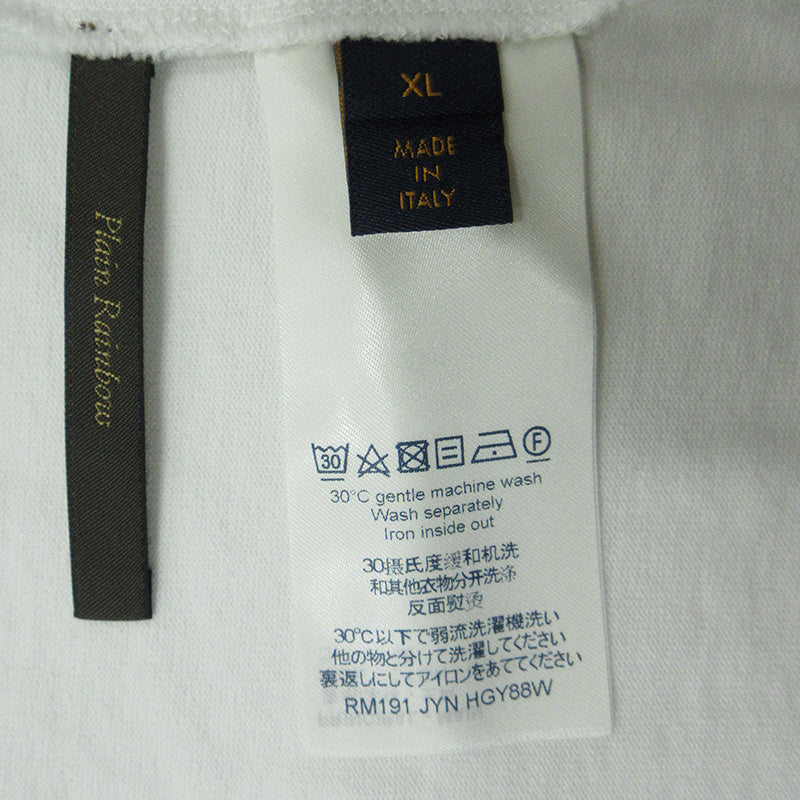 LOUIS VUITTON | ルイ・ヴィトン インサイドアウト ロゴワッペン長袖Tシャツ 長袖Ｔシャツ RM191 JYN HGY88W ホワイト サイズ：XL【三重本店】