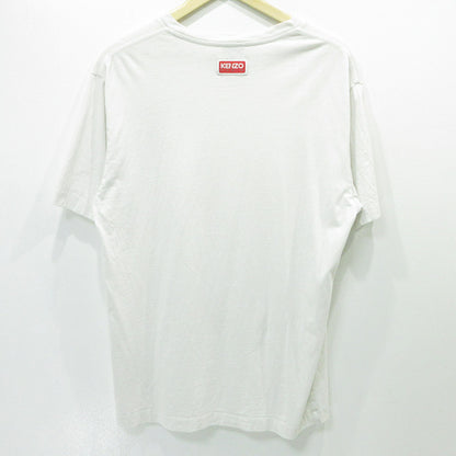 KENZO | ケンゾー Varsity Jungle Tiger T-Shirt バーシティジャングルタイガーTシャツ 虎プリント半袖Tシャツ ロゴワッペン 半袖Ｔシャツ FD65TS0074SO ホワイト系 ライトグレー サイズ：M【三重本店】
