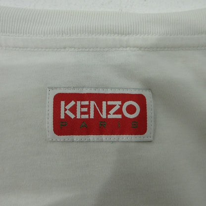 KENZO | ケンゾー Varsity Jungle Tiger T-Shirt バーシティジャングルタイガーTシャツ 虎プリント半袖Tシャツ ロゴワッペン 半袖Ｔシャツ FD65TS0074SO ホワイト系 ライトグレー サイズ：M【三重本店】