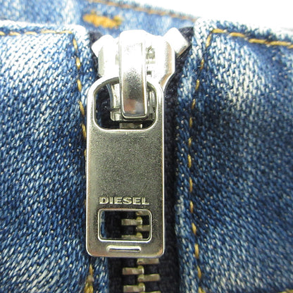DIESEL | ディーゼル D-EARUE USED加工ジップフライフレアデニムパンツ ダメージ加工 切替え パッチワーク デニムパンツ 009NP ブルー サイズ：27【三重本店】