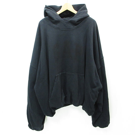YEEZY | イージー × GAP × BALENCIAGA バレンシアガ DOVE HOODIE バックプリント長袖パーカー 鳩 パーカー 472996-00 ブラック(WASHED BLACK) サイズ：XL【三重本店】