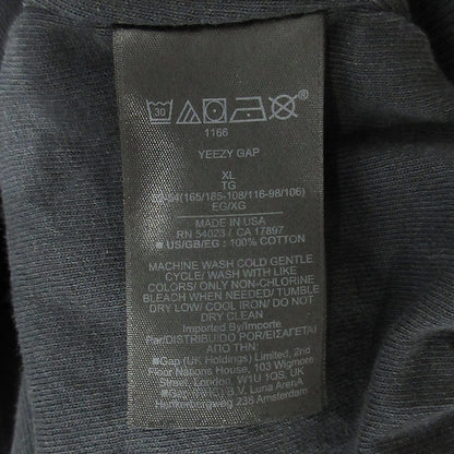 YEEZY | イージー × GAP × BALENCIAGA バレンシアガ DOVE HOODIE バックプリント長袖パーカー 鳩 パーカー 472996-00 ブラック(WASHED BLACK) サイズ：XL【三重本店】