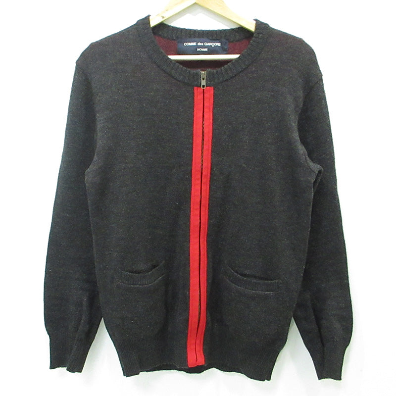 COMME des GARCONS HOMME | コムデギャルソンオム C.G.D.H. back logo zip cardigan バックロゴジップ長袖カーディガン 05AW カーディガン HP-N017 グレー サイズ：M【三重本店】