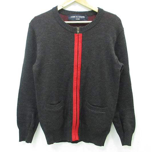 COMME des GARCONS HOMME | コムデギャルソンオム C.G.D.H. back logo zip cardigan バックロゴジップ長袖カーディガン 05AW カーディガン HP-N017 グレー サイズ：M【三重本店】