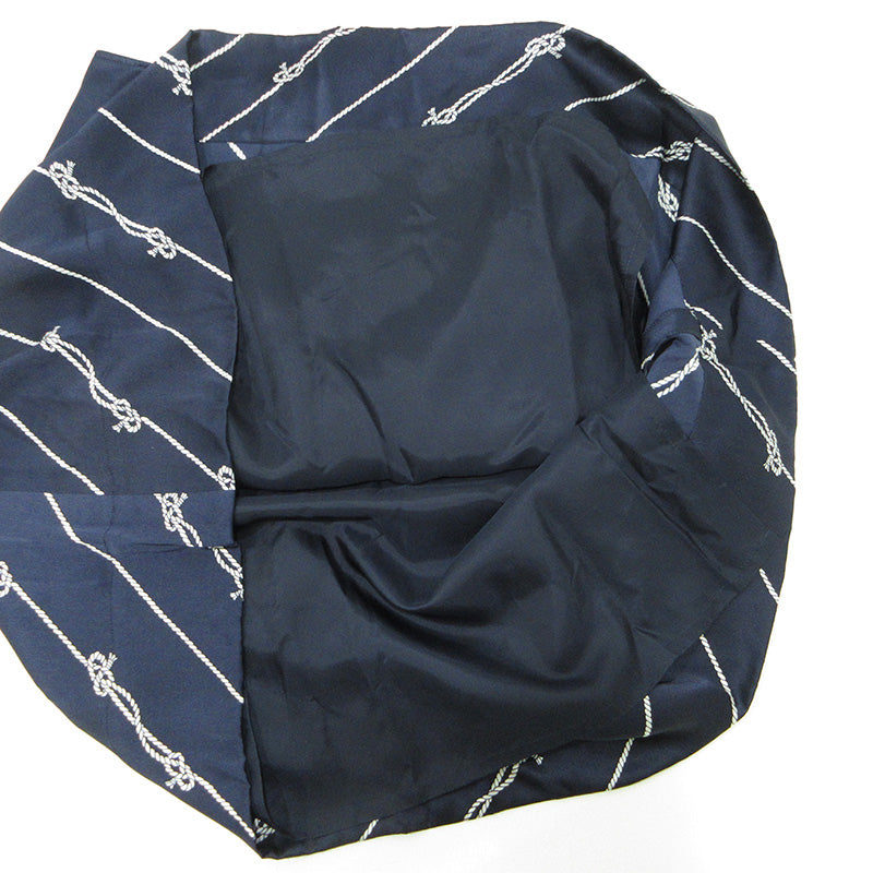 BURBERRY LONDON | バーバリーロンドン 総柄シルクスカート ロープ柄 スカート FXD10-103-32 ネイビー サイズ：38【三重本店】