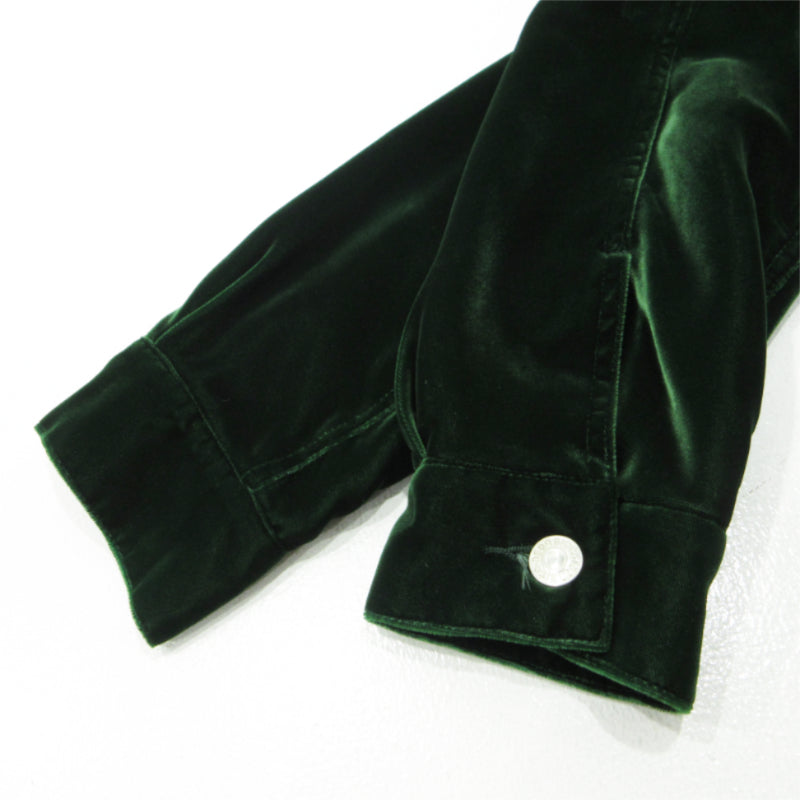 NEON SIGN | ネオンサイン Drop sleeve velvet Jacket その他アウター N1598 グリーン サイズ：48【三重本店】