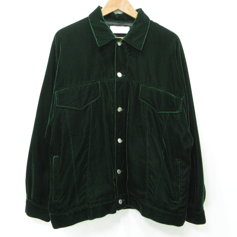 NEON SIGN | ネオンサイン Drop sleeve velvet Jacket その他アウター N1598 グリーン サイズ：48【三重本店】