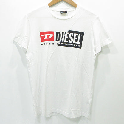 DIESEL | ディーゼル ロゴプリント半袖Tシャツ ステッチ加工 切替え 半袖Ｔシャツ ホワイト サイズ：L【三重本店】