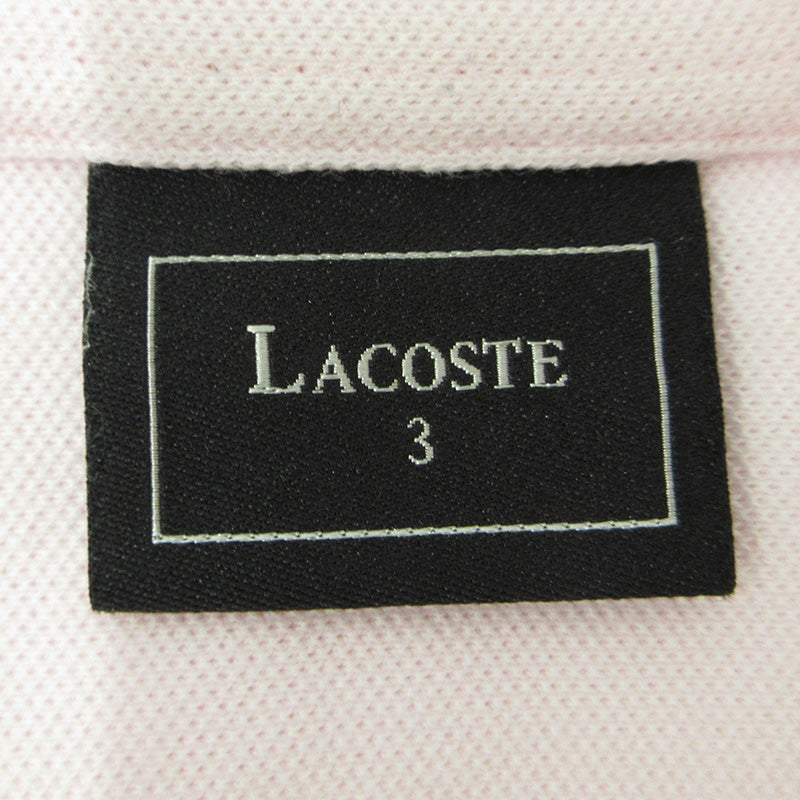 LACOSTE | ラコステ ロゴ刺繍半袖ポロシャツ ポロシャツ KH036C ピンク サイズ：3【三重本店】