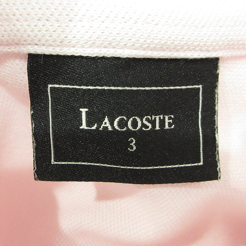 LACOSTE | ラコステ ロゴ刺繍半袖ポロシャツ ポロシャツ KH036C ピンク サイズ：3【三重本店】