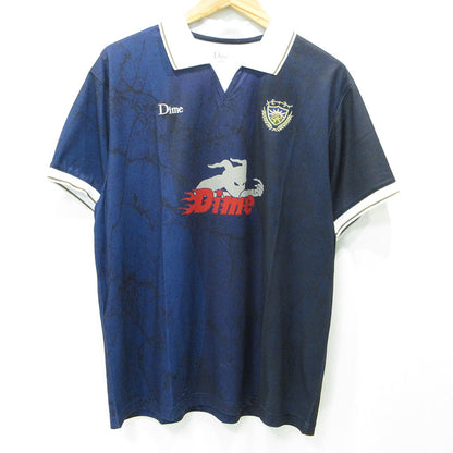 DIME | ダイム FINAL JERSEY ロゴ刺繍ゲームシャツ NOWTEC半袖ポロシャツ 半袖シャツ DIMESP24D27NVY ネイビー サイズ：L【三重本店】