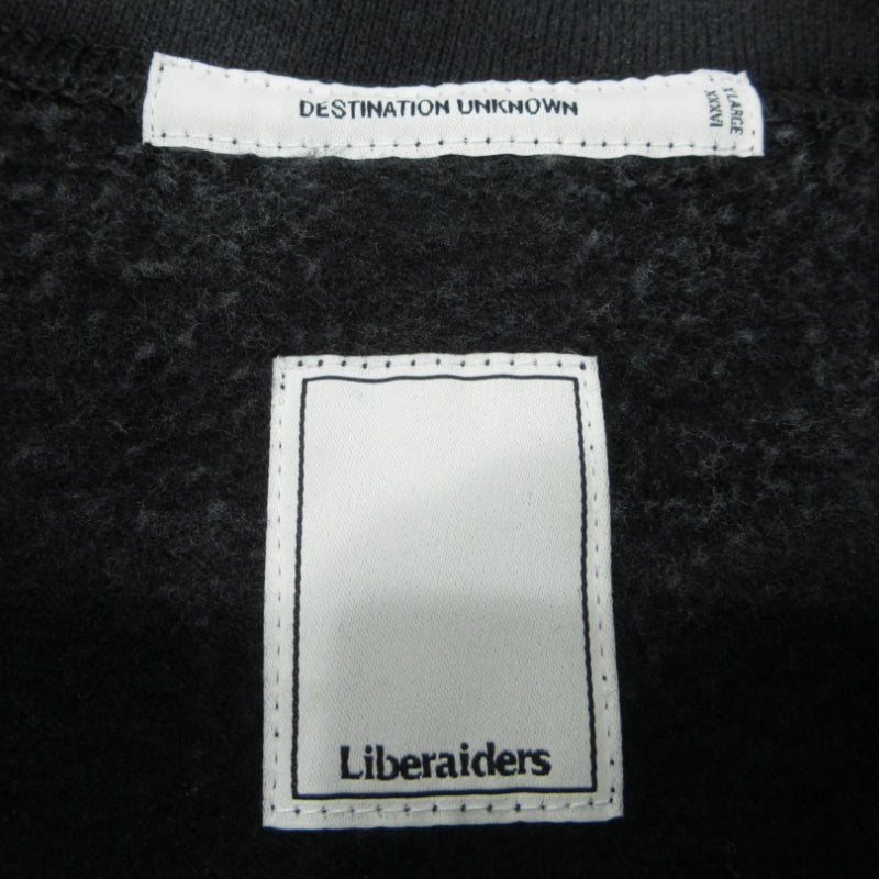 LIBERAIDERS | リベレイダース VINTAGE WASH CREWNECK スウェット ブラック サイズ：XL【三重本店】