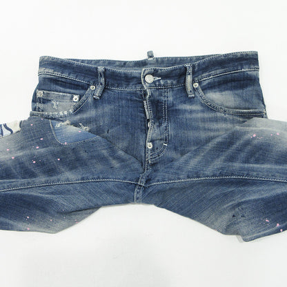 DSQUARED2 | ディースクエアード USED加工ボタンフライデニムパンツ ダメージ加工 デニムパンツ ブルー サイズ：46【三重本店】