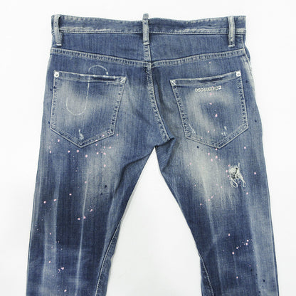 DSQUARED2 | ディースクエアード USED加工ボタンフライデニムパンツ ダメージ加工 デニムパンツ ブルー サイズ：46【三重本店】