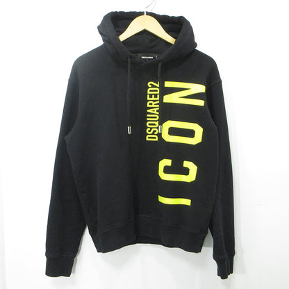 DSQUARED2 | ディースクエアード ICON HOODIE アイコンフーディ ロゴプリント長袖パーカー 裏起毛 パーカー S79GU0086 ブラック サイズ：S【三重本店】