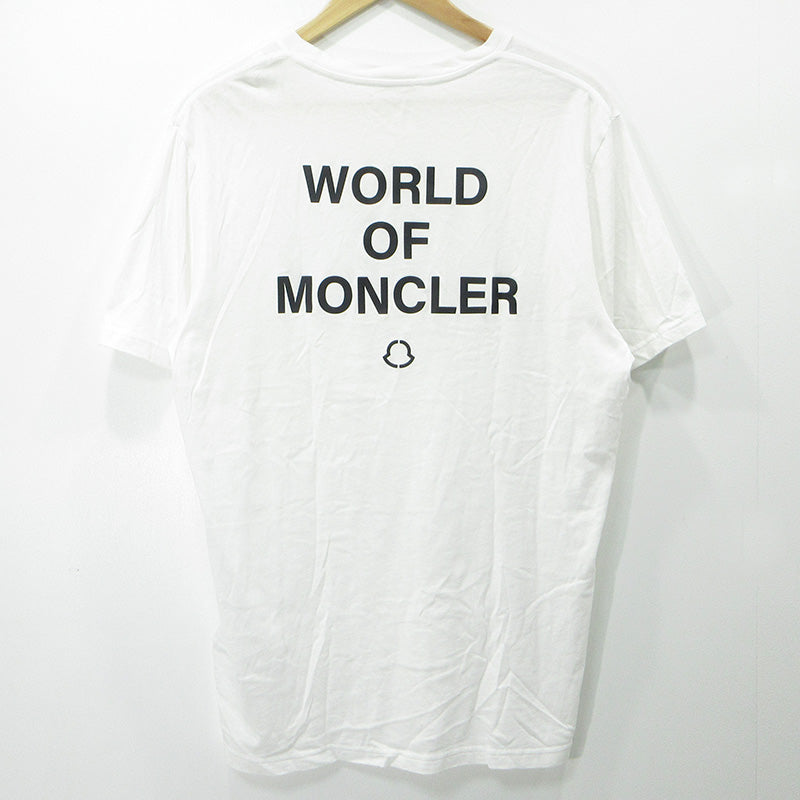 MONCLER | モンクレール GENIUS FRAGMENT Hiroshi Fujiwara ジーニアスフラグメント ロゴプリント半袖Tシャツ 半袖Ｔシャツ G209U8C00008 ホワイト サイズ：S【三重本店】