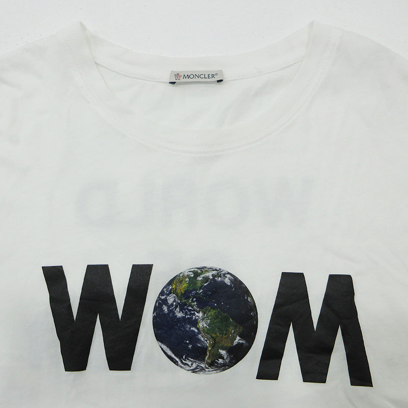 MONCLER | モンクレール GENIUS FRAGMENT Hiroshi Fujiwara ジーニアスフラグメント ロゴプリント半袖Tシャツ 半袖Ｔシャツ G209U8C00008 ホワイト サイズ：S【三重本店】