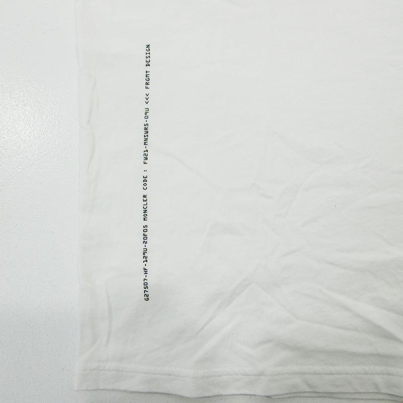 MONCLER | モンクレール GENIUS FRAGMENT Hiroshi Fujiwara ジーニアスフラグメント ロゴプリント半袖Tシャツ 半袖Ｔシャツ G209U8C00008 ホワイト サイズ：S【三重本店】