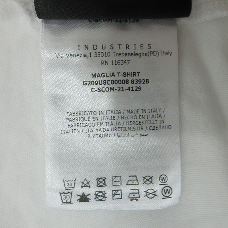 MONCLER | モンクレール GENIUS FRAGMENT Hiroshi Fujiwara ジーニアスフラグメント ロゴプリント半袖Tシャツ 半袖Ｔシャツ G209U8C00008 ホワイト サイズ：S【三重本店】